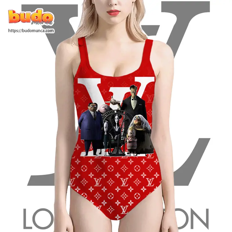 Lv feat addams family v1 swimsuit louis vuitton gift uninque for women